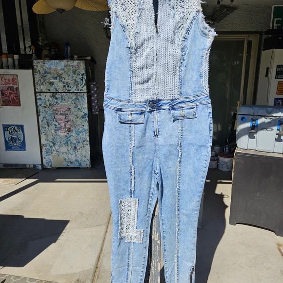 POL Lightwashed Blue Denim Women's Jumper - Picture 4 of 8